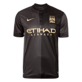 Men Retro Fan Version 2013/14 Manchester City Away Soccer Jersey Black
