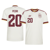 PEDRI #20 Spain Away Soccer Jersey World Cup 2026 White