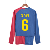 Barcelona XAVI #6 Home Soccer Jersey Retro 2008/09 - Long Sleeve (UCL Final)
