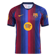 Men Fan 26/27 Barcelona Home Soccer Jersey Short Sleeve Blue&Garnet