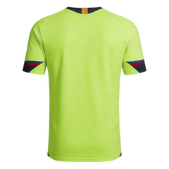Men Retro Fan Version 05/06 Barcelona Away Soccer Jersey Short Sleeve Neon Green