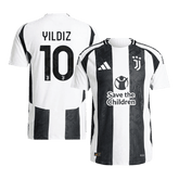 Juventus YILDIZ #10 Home Soccer Jersey Authentic 2024/25- Save The Children Sponsor