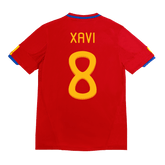 Spain XAVI #8 Home Soccer Jersey Retro 2010