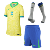 Brazil Home Jersey Kit Copa America 2024 Kids(Jersey+Shorts+Socks)