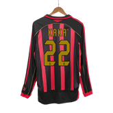 AC Milan KAKA' #22 Home Jersey Retro 2006/07 - Long Sleeve