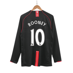 Manchester United ROONEY #10 Away Soccer Jersey Retro 2007/08 - Long Sleeve