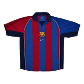 Barcelona Home Soccer Jersey Retro 2001/02