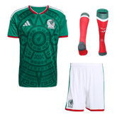 Mexico Home Soccer Jersey Kit(Jersey+Shorts+Socks) World Cup 2026 Green