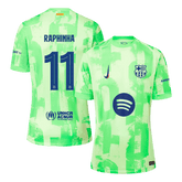 Barcelona RAPHINHA #11 Third Away Jersey - UCL(Spotify Logo Without Text)