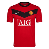 Men Retro Fan Version Manchester United Home Soccer Jersey 2009/10 Red