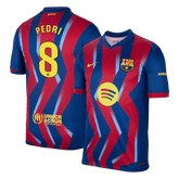 PEDRI #8 Barcelona Fourth Soccer Jersey 25/26 Red&Blue