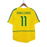 Brazil RONALDINHO #11 Home Soccer Jersey Retro 2002/03