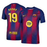 ROONY #19 Authentic Barcelona Home Soccer Jersey 2025/26 Red&Blue