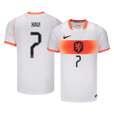 XAVI #7 Netherlands Away Soccer Jersey World Cup 2026 White