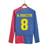 Barcelona A.INIESTA #8 Home Soccer Jersey Retro 2008/09 - Long Sleeve (UCL Final)
