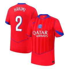 HAKIMI #2 Authentic PSG Third  Soccer Jersey 25/26 Red