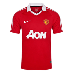 Men Retro Fan Version 10/11 Manchester United Home Soccer Jersey Red
