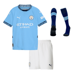 Manchester City Home Jersey Kit 2024/25 Kids(Jersey+Shorts+Socks)