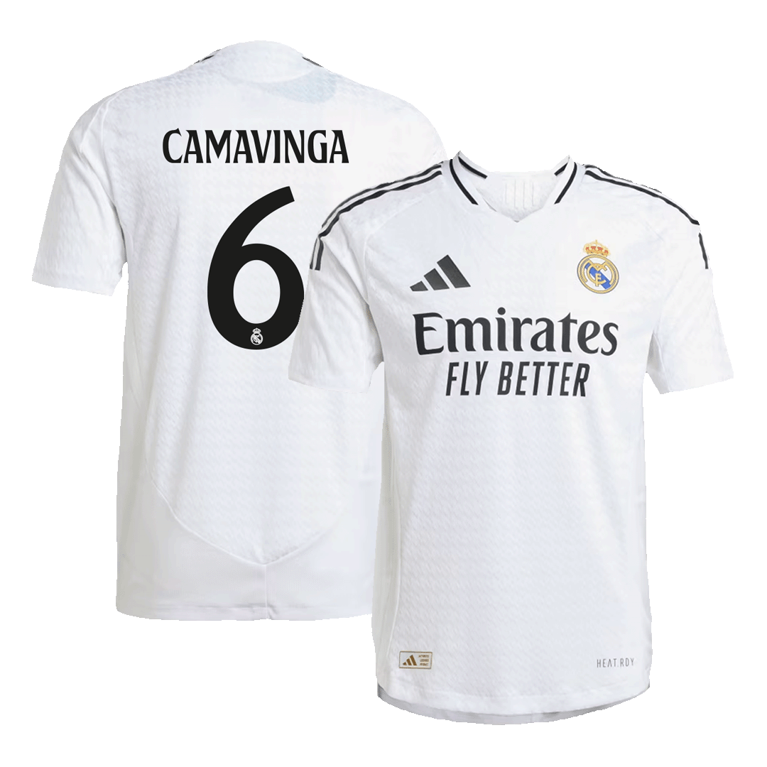 Real Madrid CAMAVINGA #6 Home Jersey Authentic