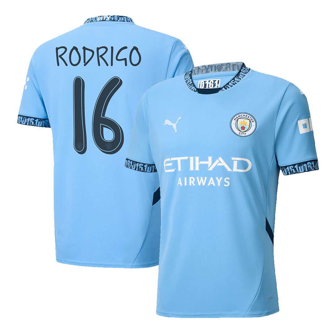 Manchester City RODRIGO #16 Home Jersey  - UCL Edition