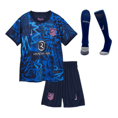 Atletico Madrid Third Away Soccer Jersey Kit 2024/25 Kids(Jersey+Shorts+Socks)