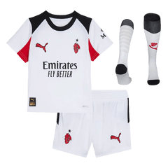 Kid's AC Milan Away Soccer Jersey Kit(Jersey+Shorts+Socks) 25/26 White
