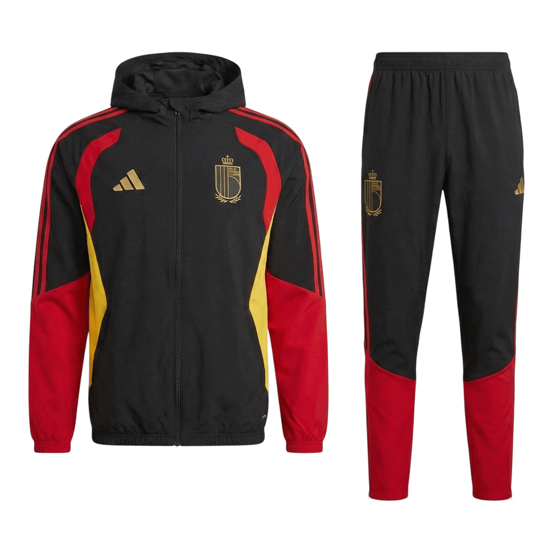 Belgium Hoodie Training Tracksuit Kit(Top+Pants) 2026 Red&Black