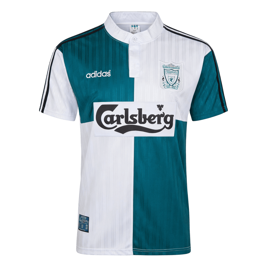 Retro 95/96 Liverpool Away Soccer Jersey Blue&White