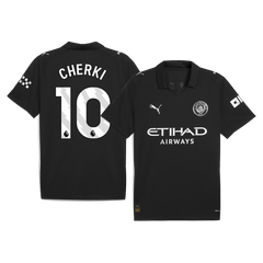 CHERKI #10 Manchester City Away Soccer Jersey 2025/26 Black
