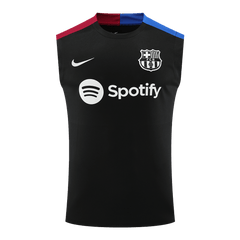 Barcelona Pre-Match Sleeveless Training Soccer Jersey 2024/25 - Black