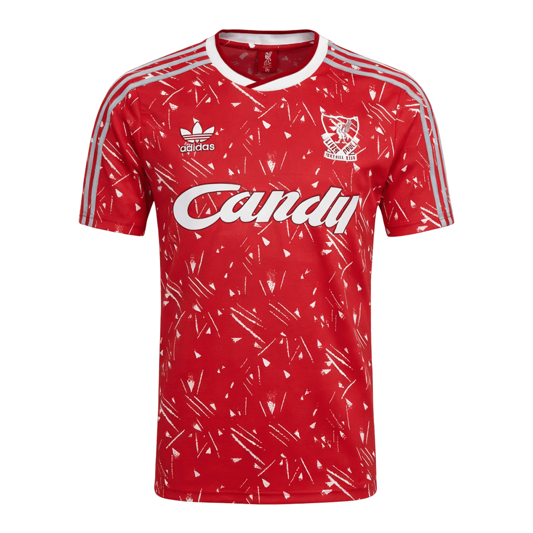 Retro 89/91 Liverpool Home Soccer Jersey Red
