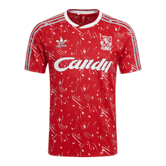 Retro 89/91 Liverpool Home Soccer Jersey Red