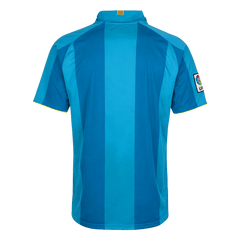 Men Retro Fan Version 07/08 Barcelona Away Soccer Jersey Short Sleeve Blue